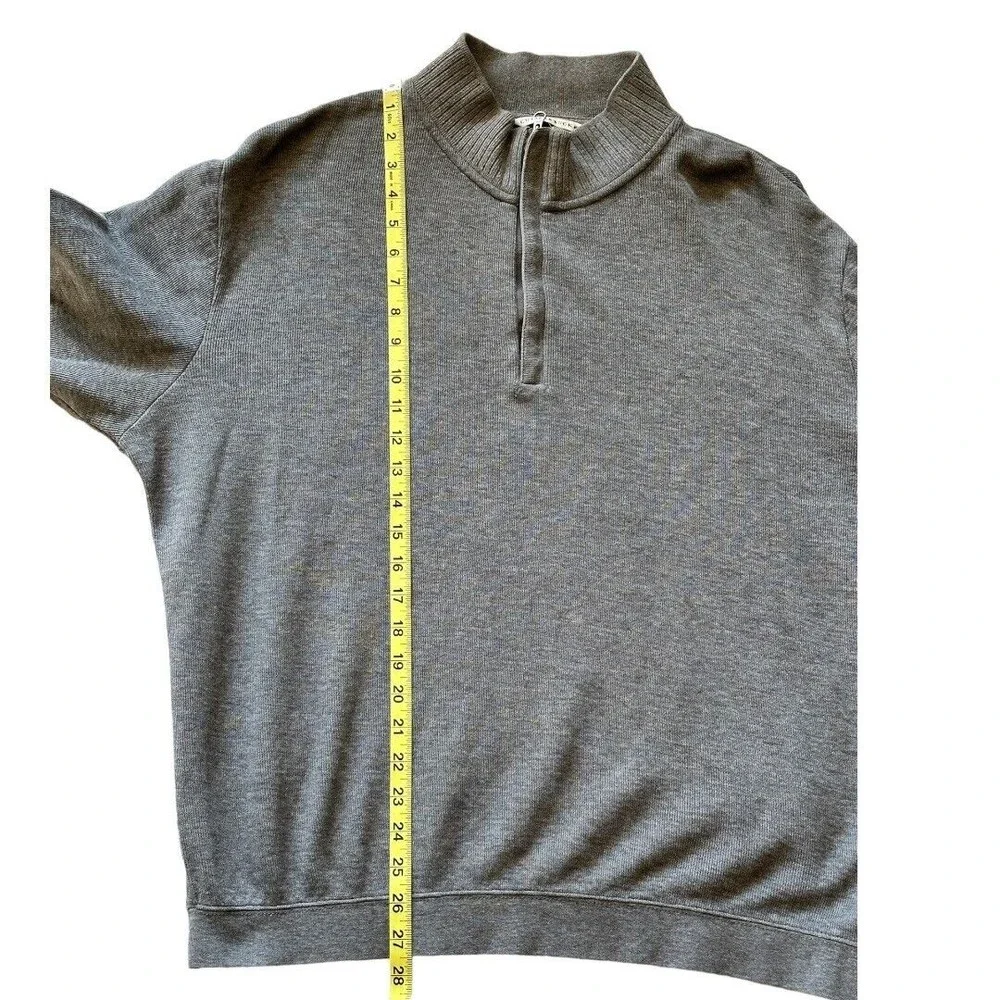 Cutter & Buck Sweater Men’s Size Large Gray 1/4 Zip Pullover 100% Cotton - Picture 10 of 11